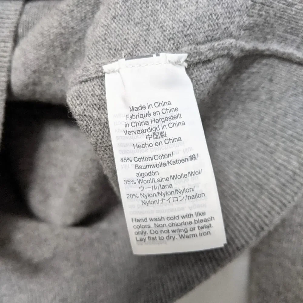 J. CREW Mercantile Ruffle Front Wool Sweater XS